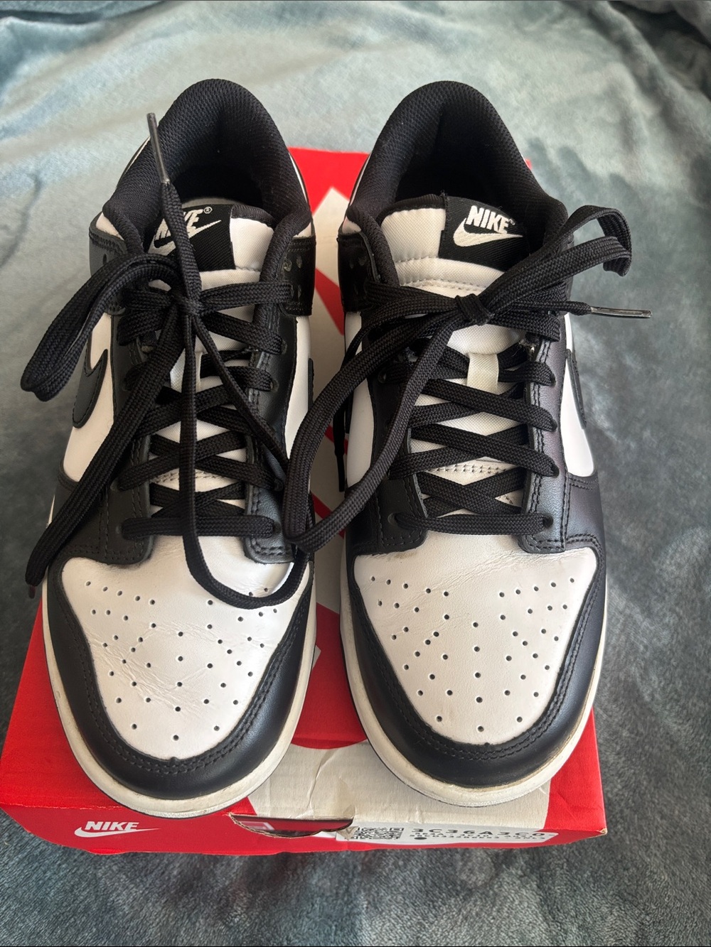 Nike women’s Black and White Nike dunk Low-Top Sneakers